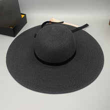 Load image into Gallery viewer, Bow Paper Braided Wide Brim Hat
