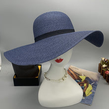 Load image into Gallery viewer, Bow Paper Braided Wide Brim Hat
