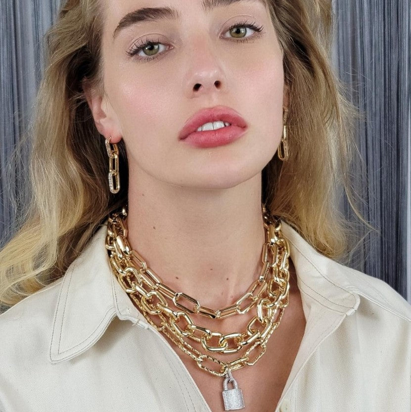 Oversized Square Chain Necklace