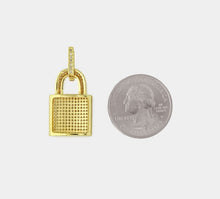 Load image into Gallery viewer, Cubic Zirconia Lock with Rectangular Jumper
