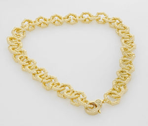 Textured Round Chain Necklace